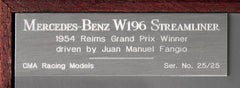 Mercedes W196 Streamliner, Reims GP Winner, 1954 CMA Models 1:10 Scale