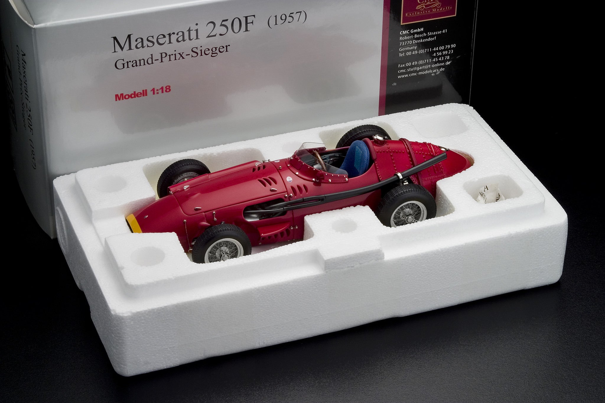 CMC 1/18 Scale M-148 Maserati 250F Dirty Hero 1957 Germany